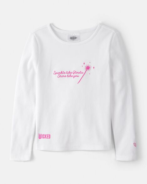 Girls Wicked Glinda Rib Top - White