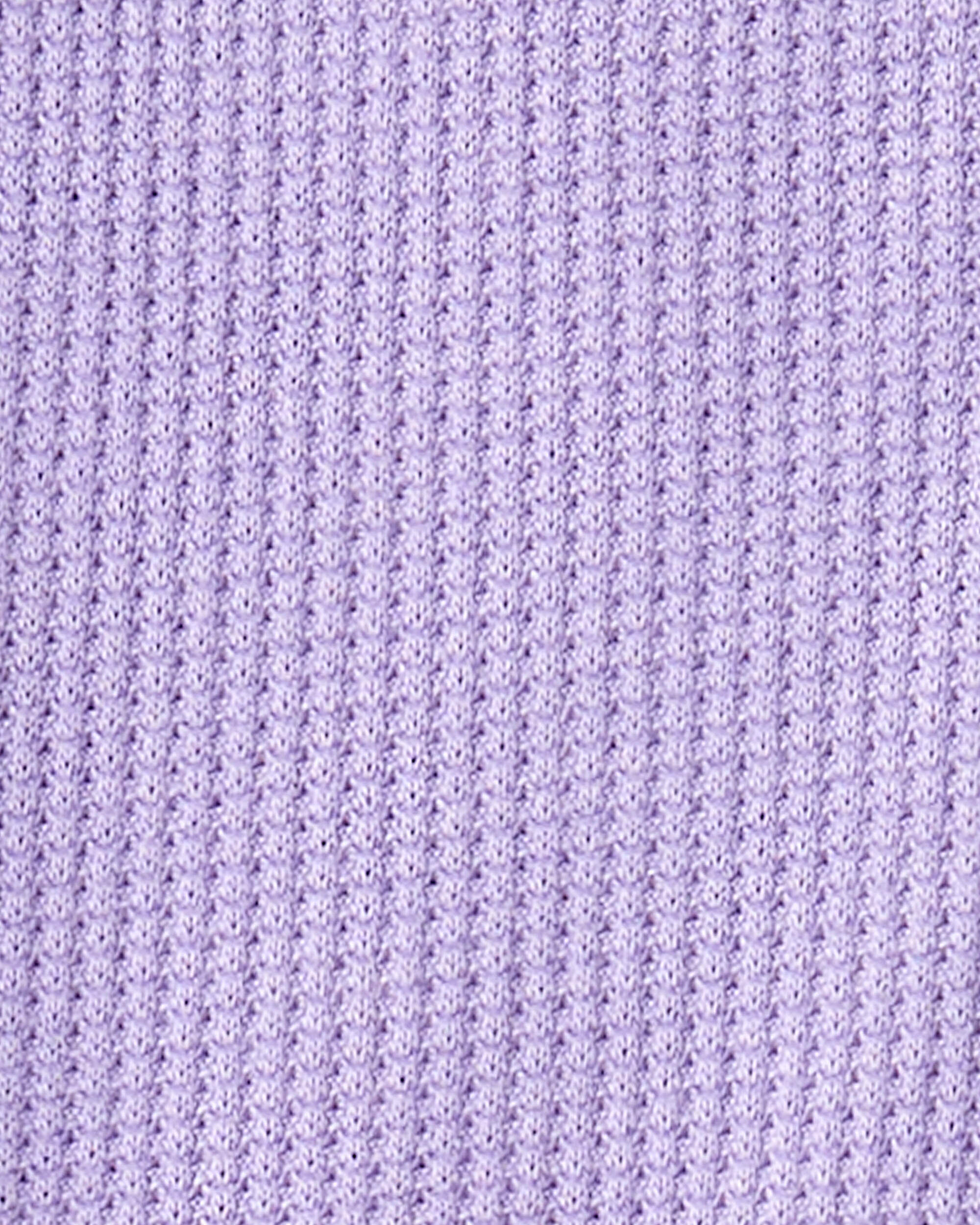 Baby Girl PurelySoft Long-Sleeve 2-Way Zip 1-Piece Pajamas - Purple