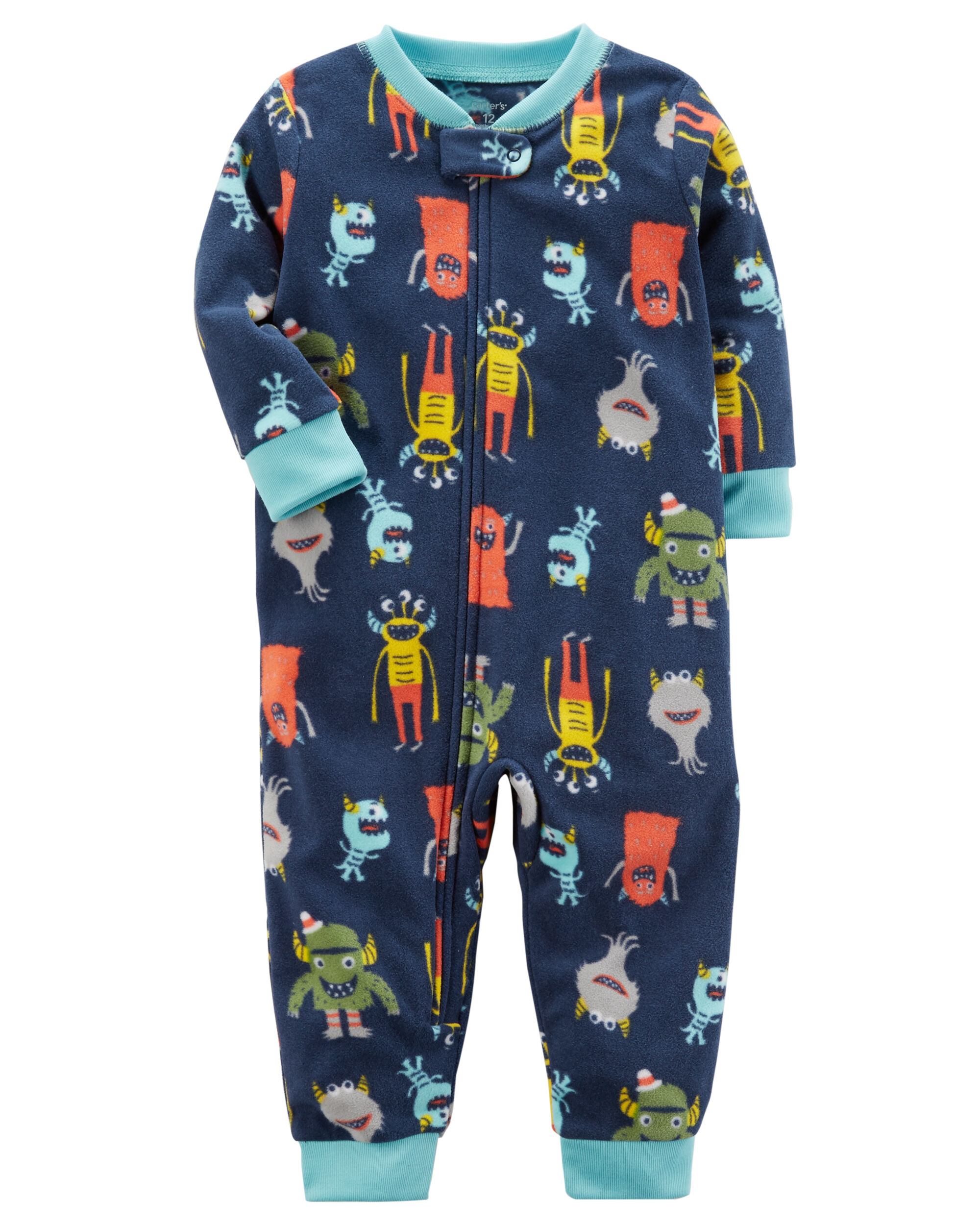 carters footless fleece pajamas
