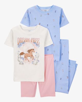 Product image 1 of Kid 4-Piece Horse 100% Snug Fit Cotton Pajamas