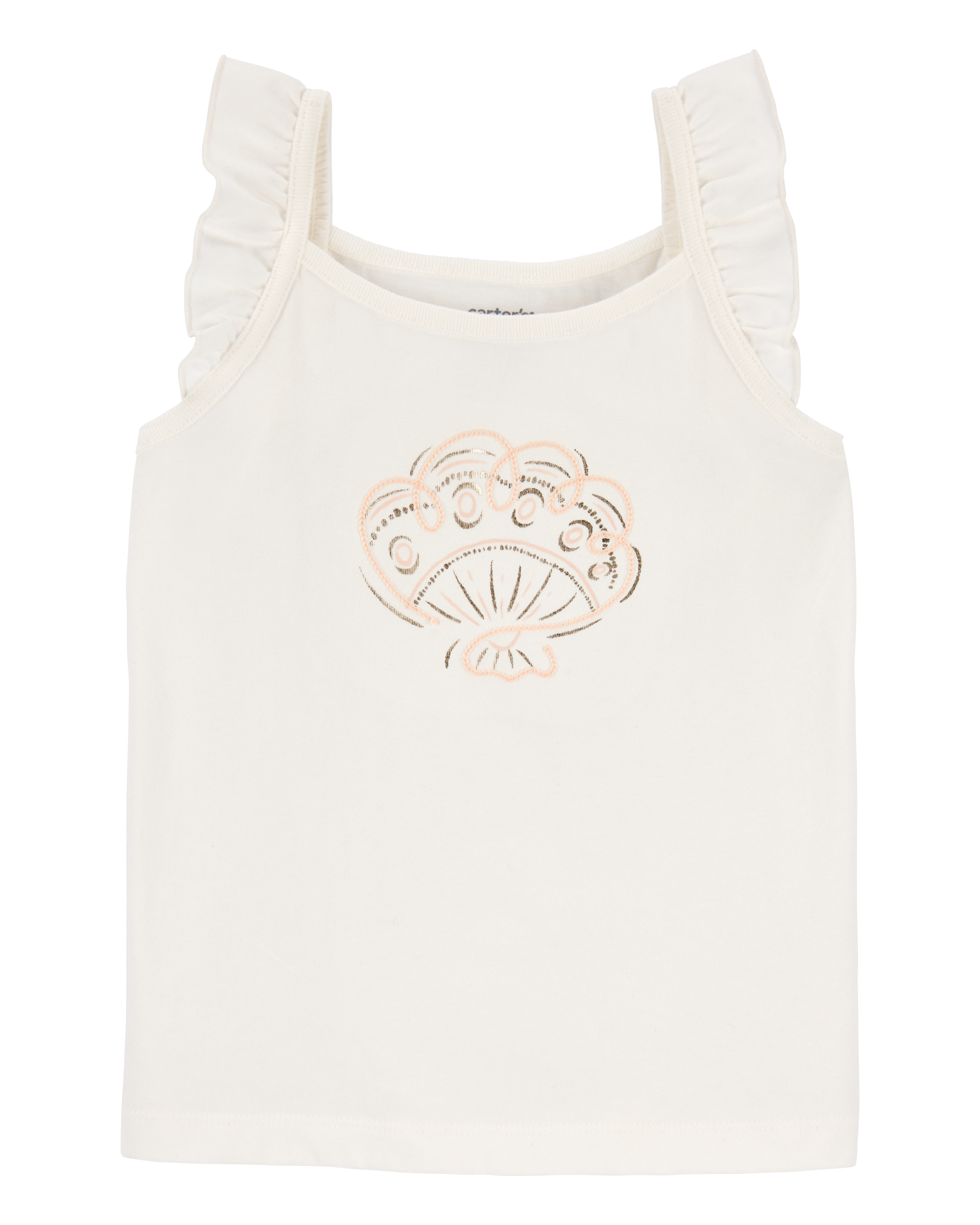 Toddler Seashell Flutter Tank - White