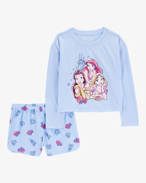  Product image 1 of Kid Disney© Princess  Loose-Fit 2-Piece Pajamas - Blue