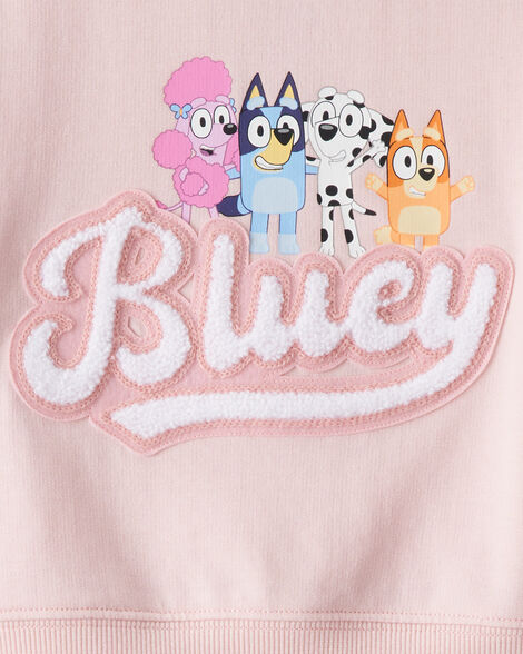 Product image 3 of Baby Girl Bluey French Terry Pullover - Pink
