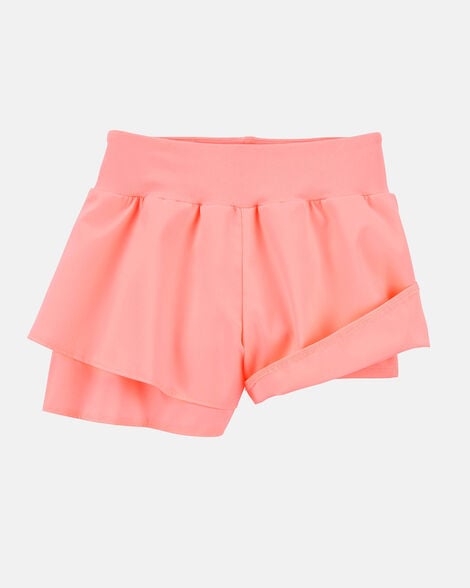 Product image 3 of Kid Flowy Layered Flip Short - Coral