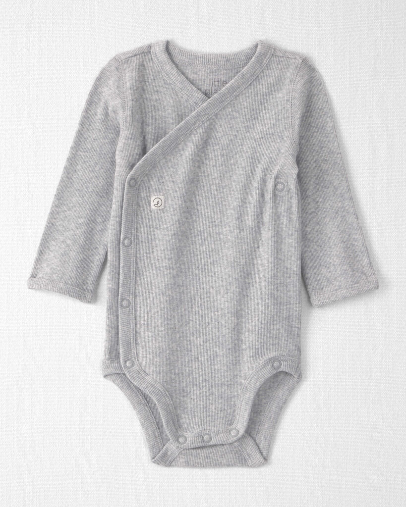 Little Planet Baby Organic Cotton Rib Bodysuit 3M Heather Grey