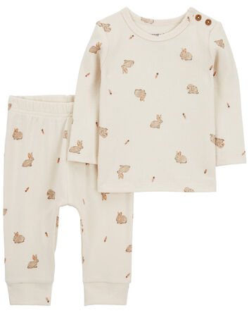 Baby 2-Piece Bunny Long-Sleeve Tee & Pant Set