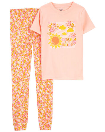 Kid 2-Piece Rise And Shine 100% Snug Fit Cotton Pajamas
