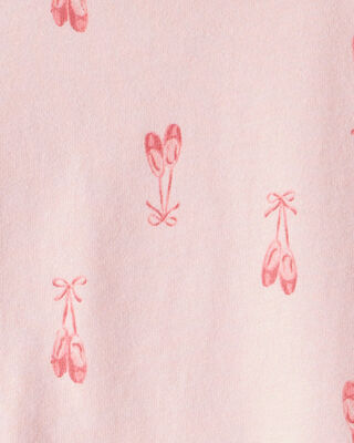 Product image 2 of Toddler Girl Ballet Slippers Long-Sleeve Peplum Top - Pink