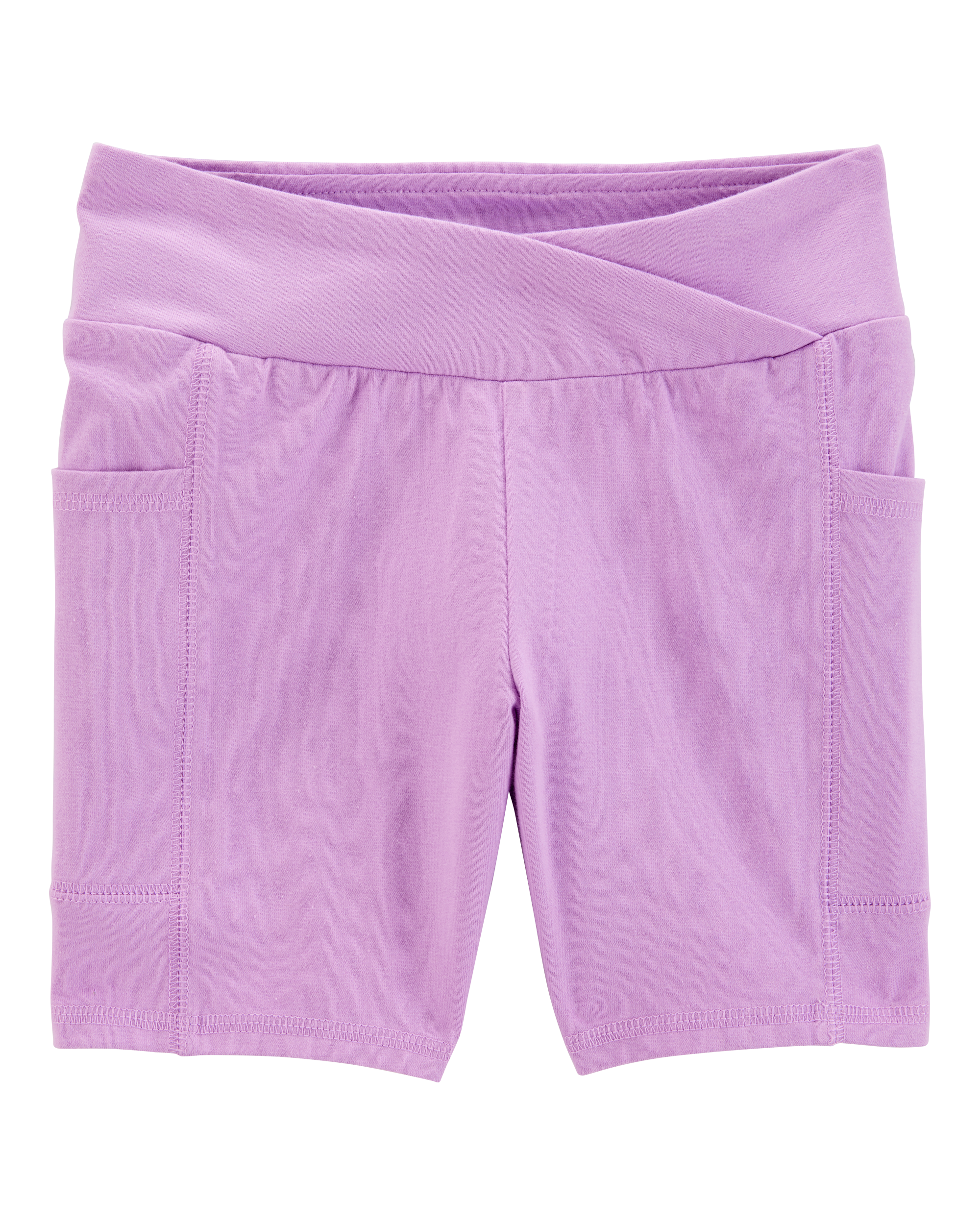 Kid High-Rise Bike Shorts - Purple