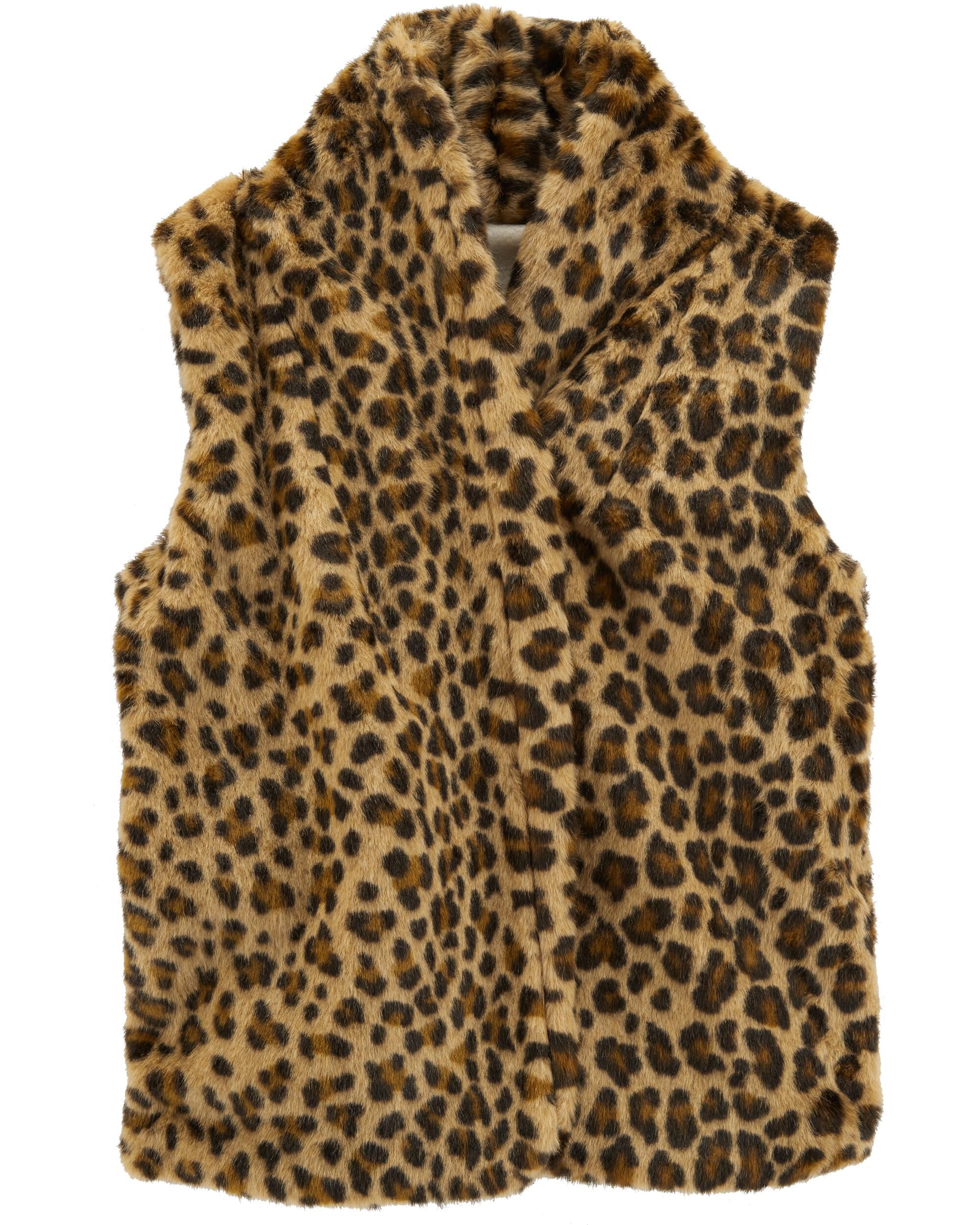 carter's leopard vest