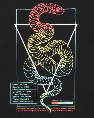 Product image 2 of Kid Snake Short-Sleeve Graphic Tee - Black