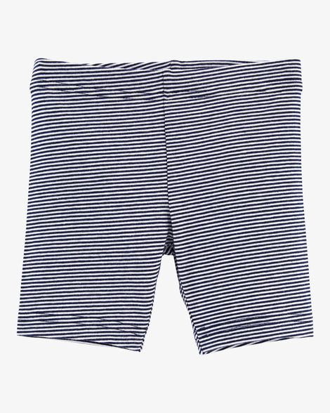 toddler girl striped tumbling shorts - navy
