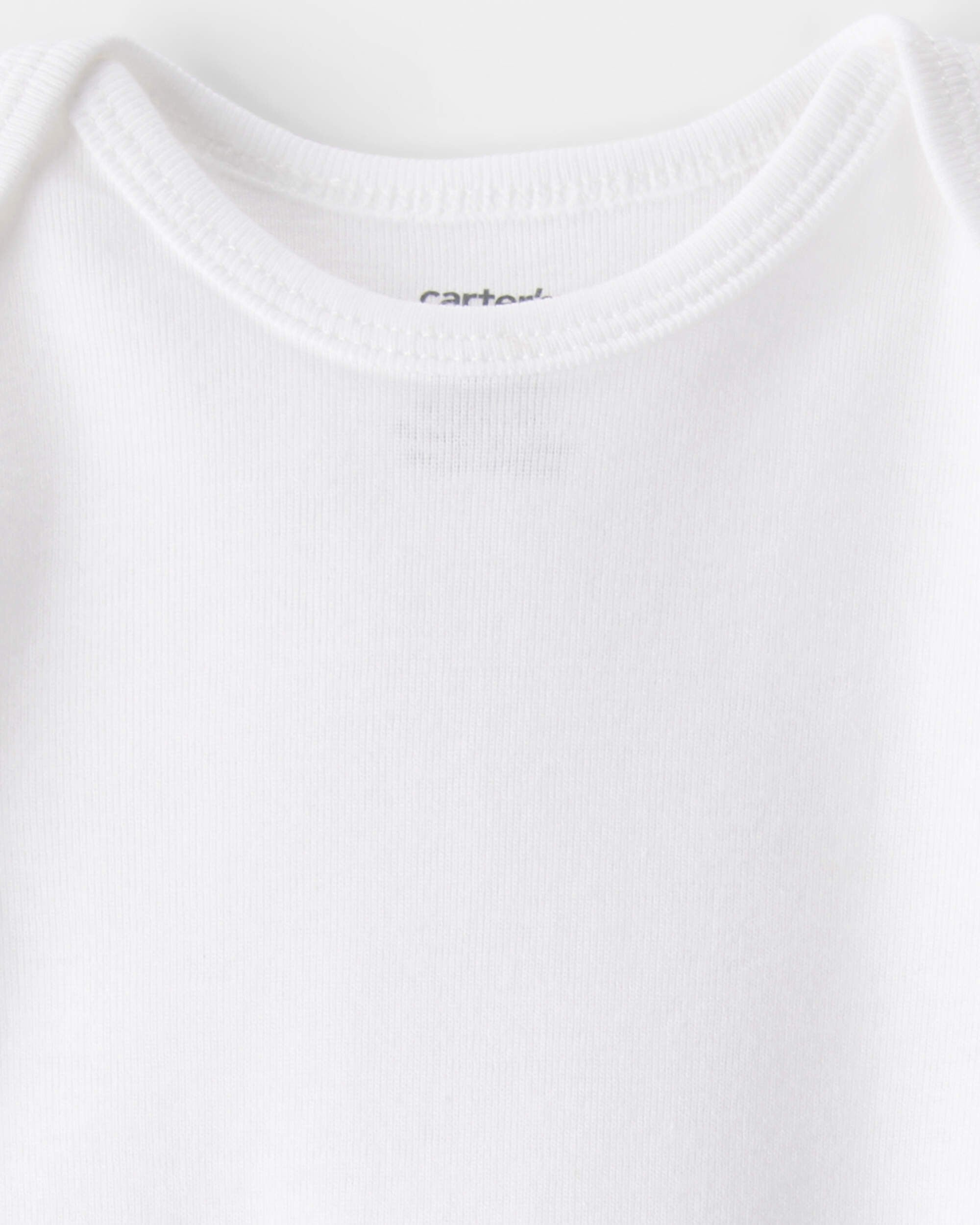 Baby 9-Pack Short Sleeve & Long Sleeve Cotton Bodysuits - White