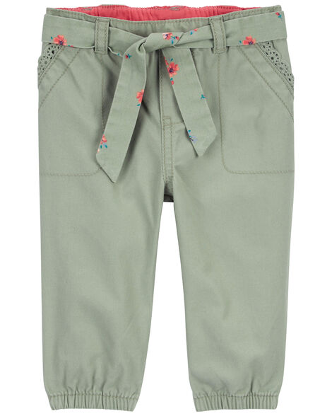  Product image 1 of Baby Belted Eyelet Joggers