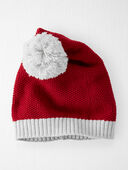 Santa Red - Baby Organic Cotton Sweater Knit Santa Hat, Selected