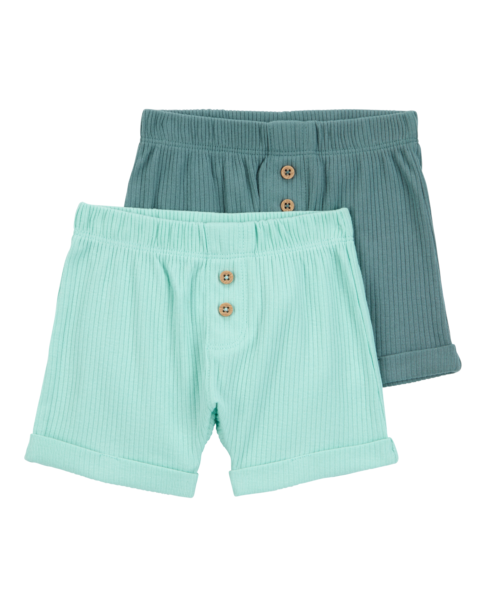 Baby 2-Pack Pull-On Shorts - Blue
