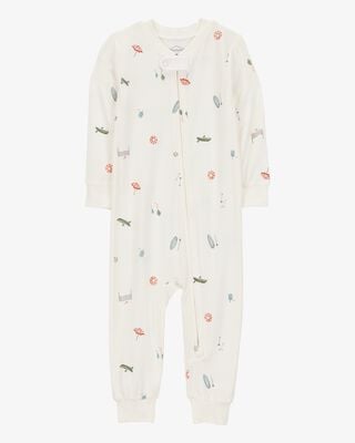 Baby Boy Dinosaur Print PurelySoft Long-Sleeve Sleep & Play - Green