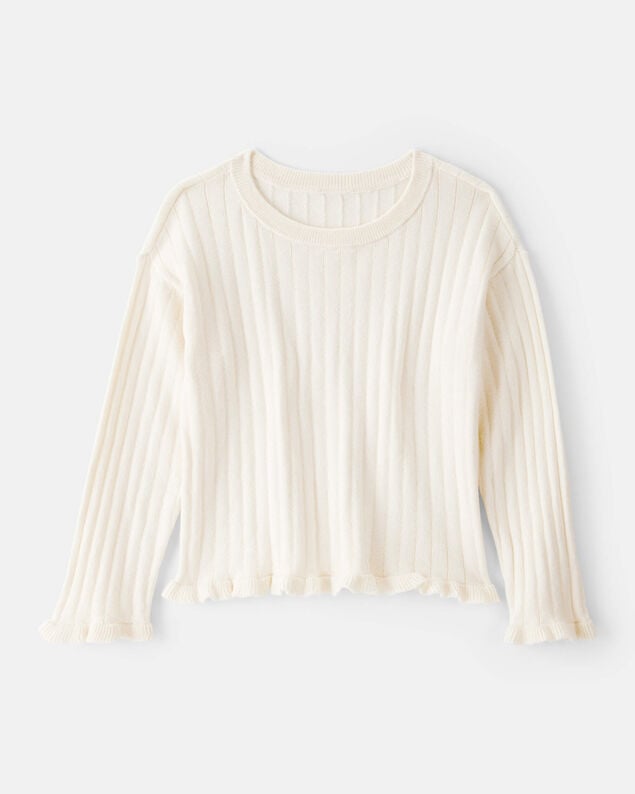 Product image 1 of Toddler Girl Long-Sleeve Sweater - Cream