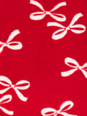 Red - 2-Piece Bow Print Fleece Nightgown & Doll Nightgown Set, Selected
