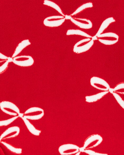  Product image 2 of 2-Piece Bow Print Fleece Nightgown & Doll Nightgown Set