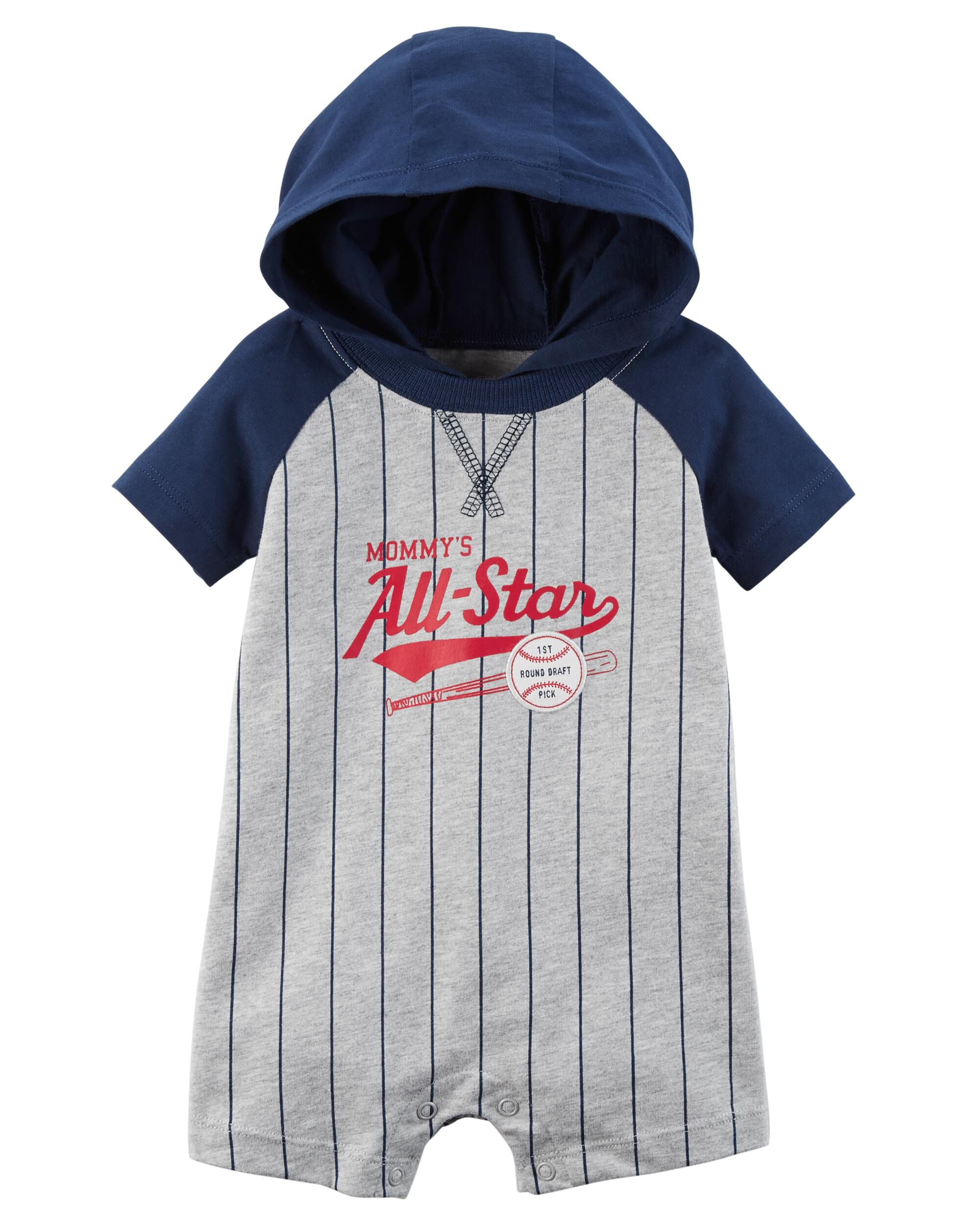 baby girl baseball romper