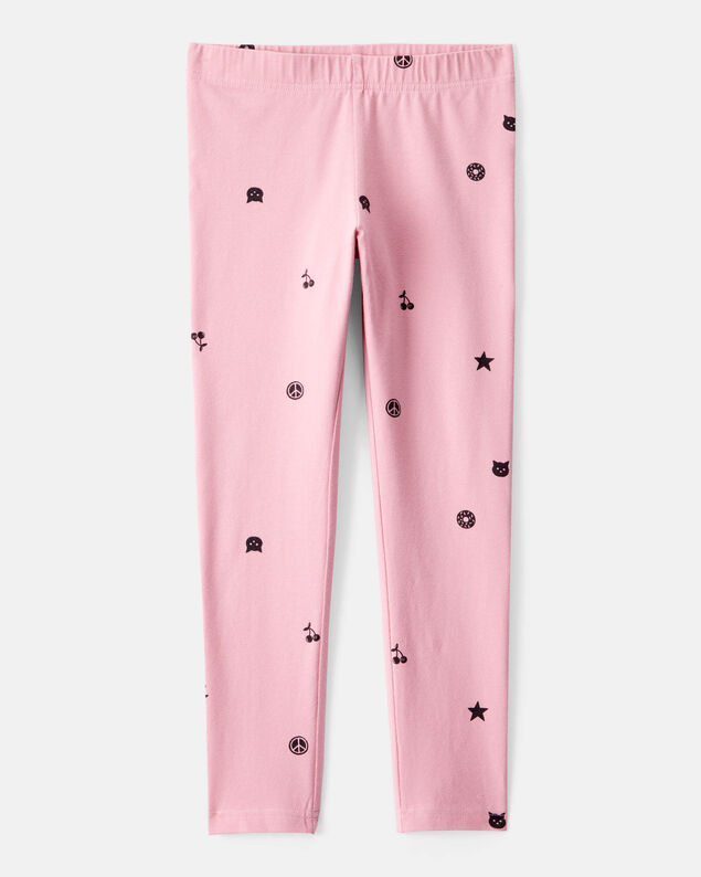 Product image 1 of Girls Cotton Pull-On Stretch Leggings - Pink