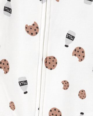 Product image 2 of Toddler 1-Piece Milk & Cookies 100% Snug Fit Cotton Footies Pajamas