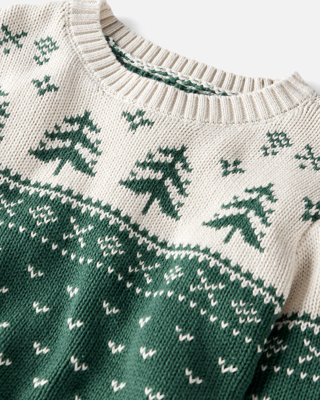 Product image 2 of Kid Organic Cotton Evergreen Fair Isle Sweater 
