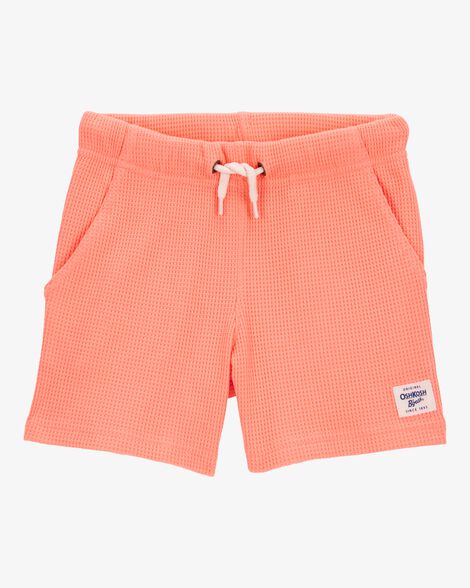  Product image 1 of Baby Waffle Knit Drawstring Shorts - Orange