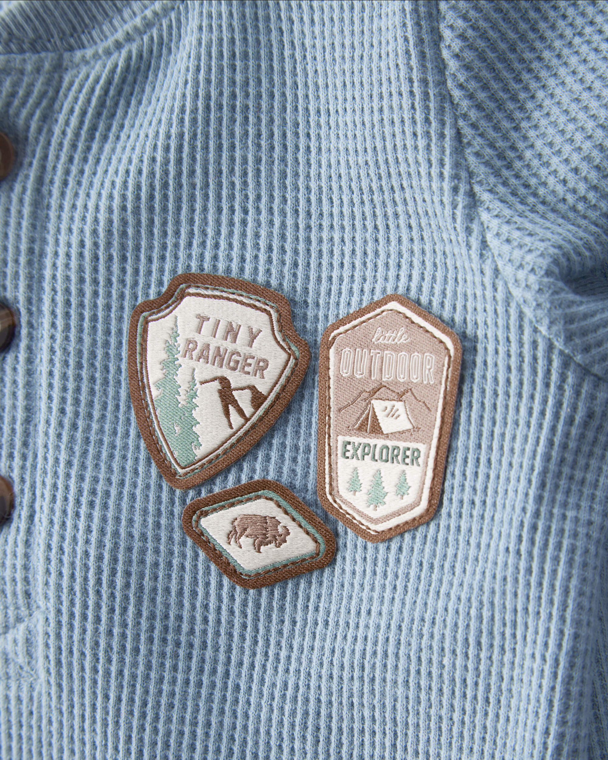 Baby 2-Piece Park Ranger Thermal Bodysuit Pant Set - Blue