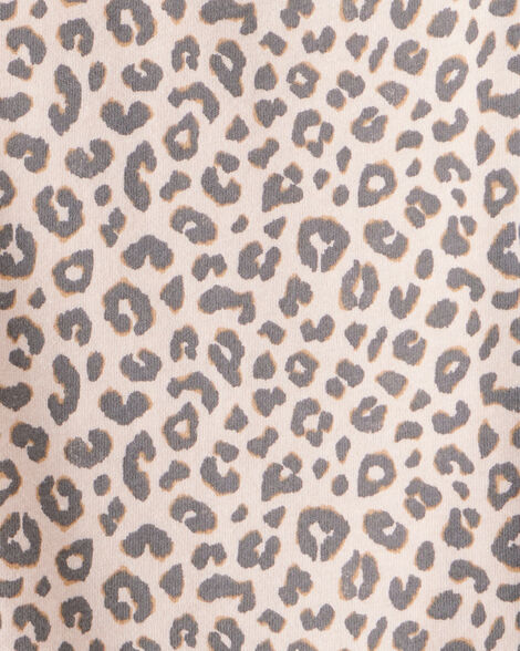 Toddler Girl Leopard Print Long-Sleeve Top - Brown