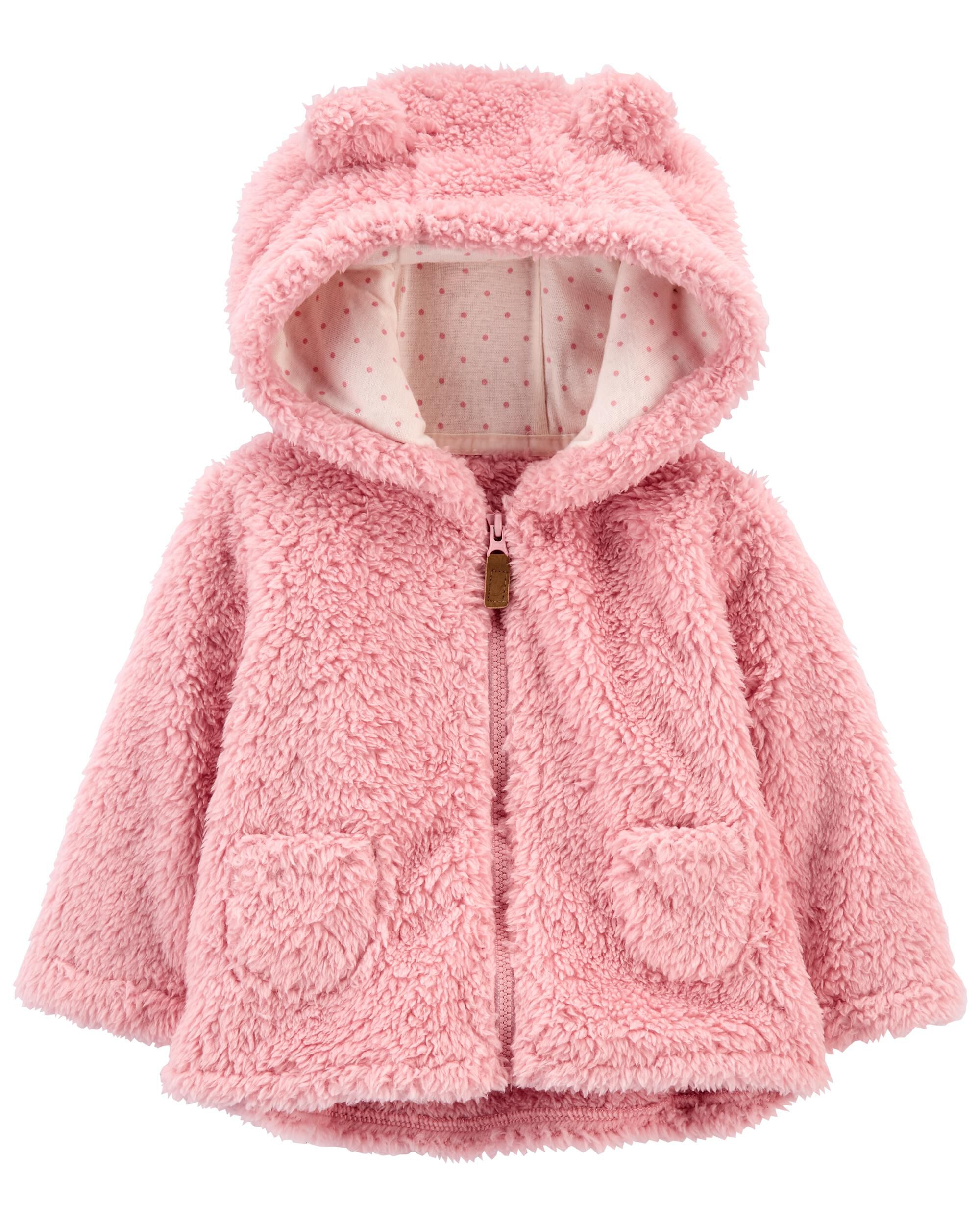 Pink Baby Zip-Up Sherpa Jacket 