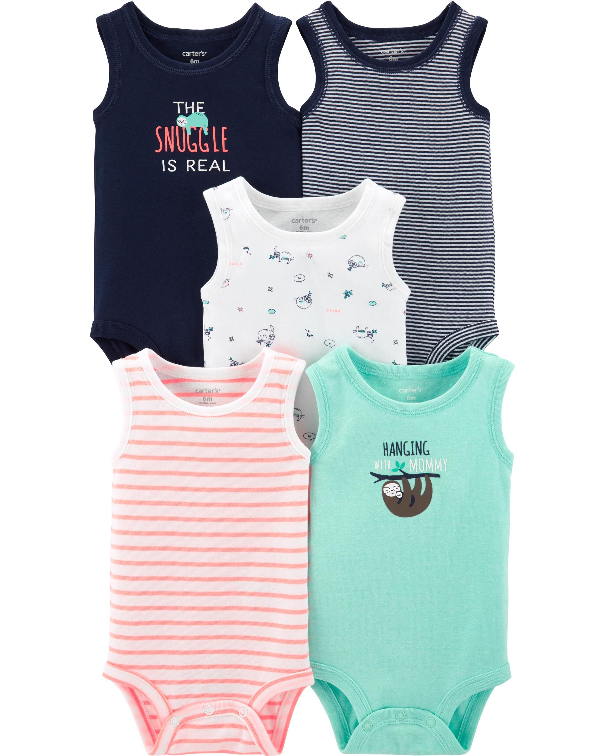 carter's sleeveless onesies