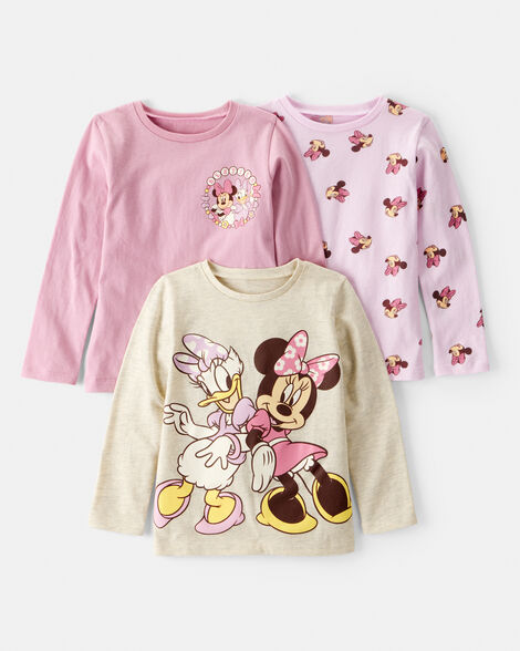 toddler girl 3-pack disney© minnie mouse long-sleeve graphic tees