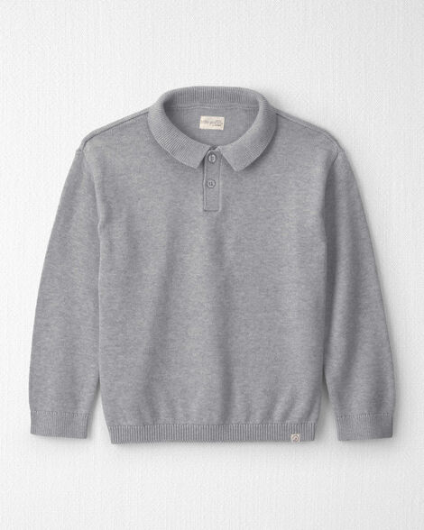 Boys Organic Cotton Sweater Knit Polo