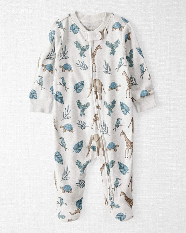 Product image 1 of Baby Organic Cotton Safari-Print Sleep & Play Pajamas
