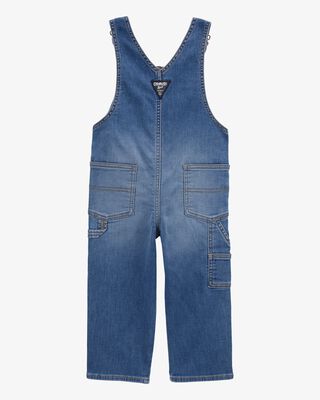 Product image 2 of Toddler Stretch Denim Overalls - Medium Wash