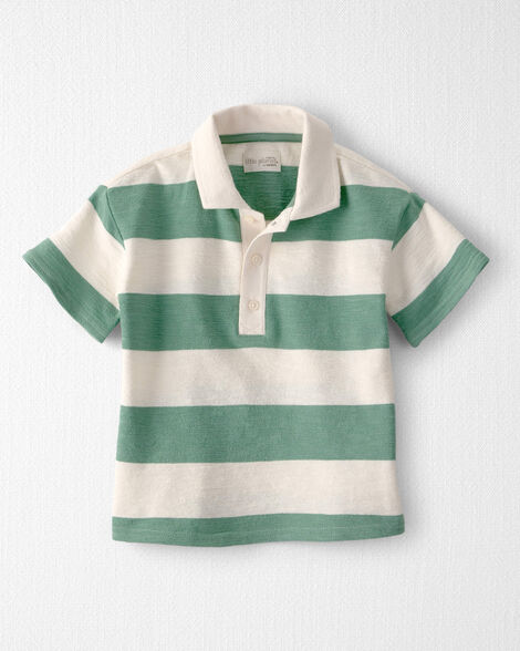 Toddler Boy Polo Shirt Made with Organic Cotton in Stripes