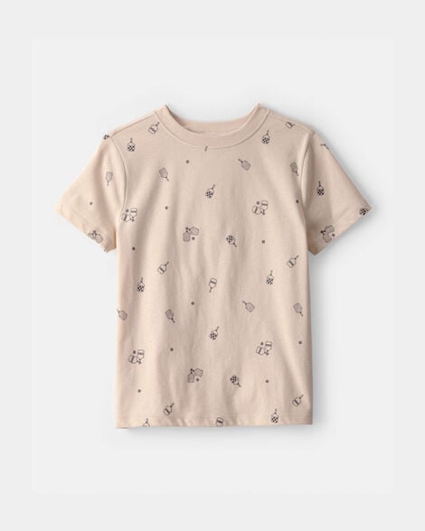 kids pickleball t-shirt - brown