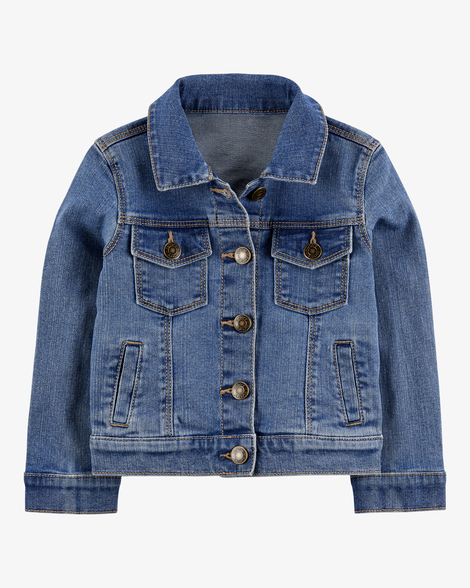 baby girl denim jacket - medium wash