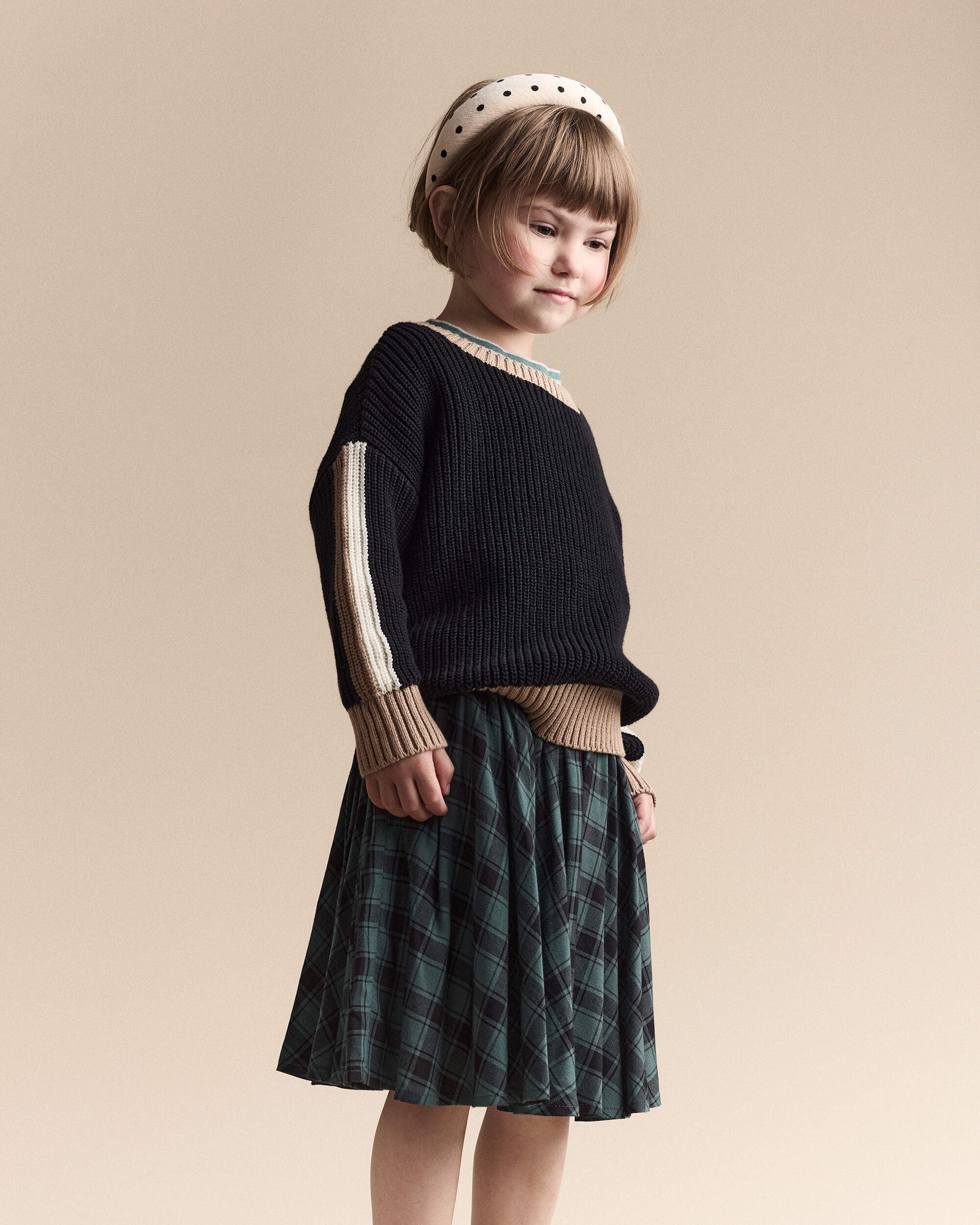 Otter Avenue Toddler Girl Avenue Twirl Midi Skirt in Plaid 12M GreenBlack 14$