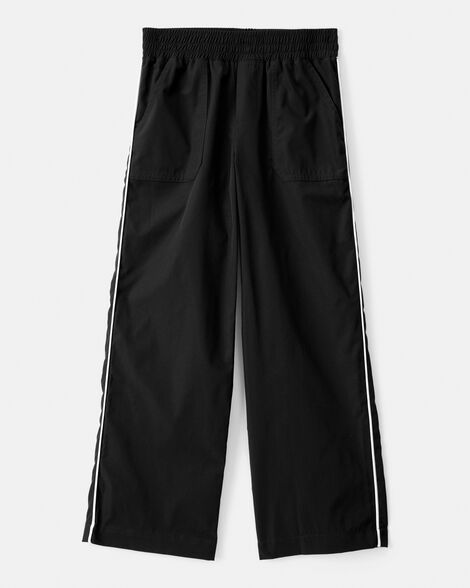girls woven active pants - black