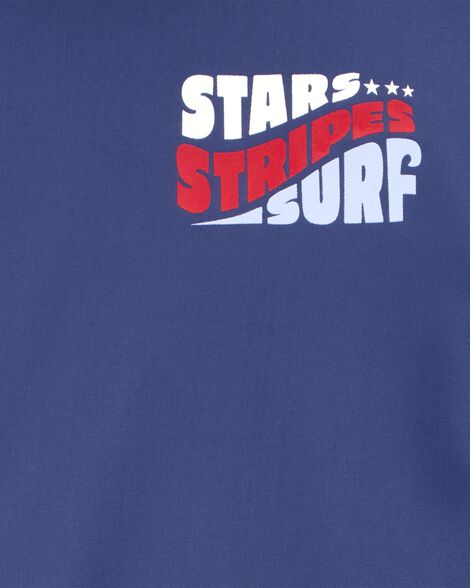  Product image 3 of Toddler Fourth of July Short Sleeve Rashguard - Navy