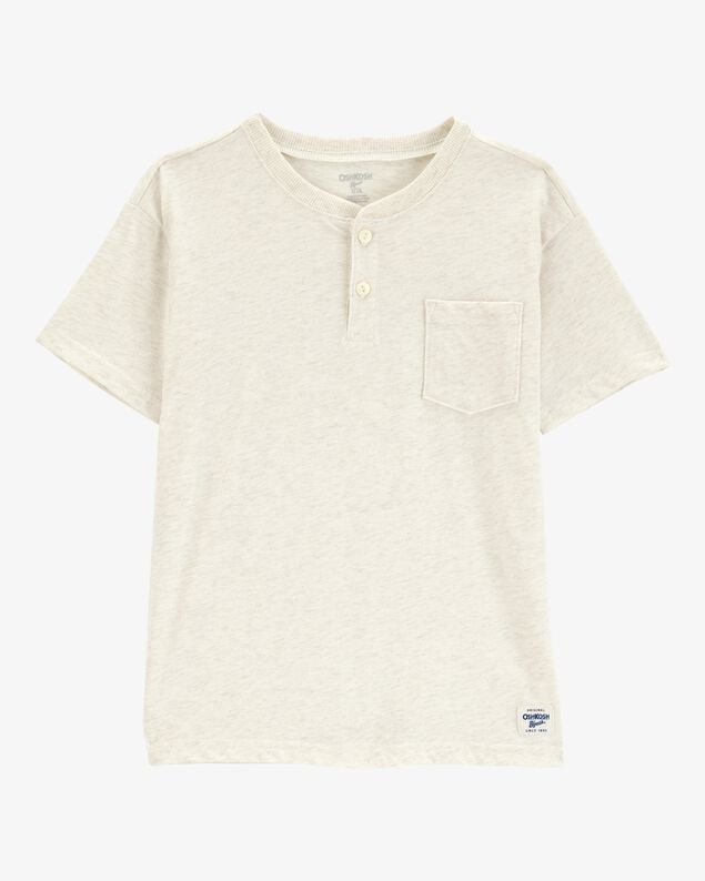 Product image 1 of Kid Pocket Henley Tee - Cream