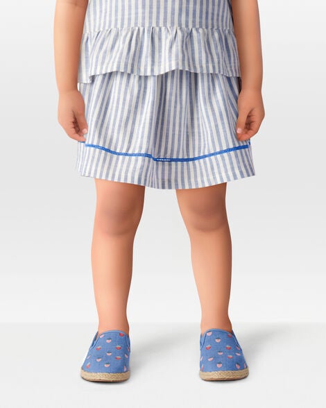  Product image 2 of Toddler Striped Linen Look-Alike Pull-On Skort