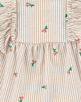 Product image 2 of Baby 3-Piece Striped Cherry Print  Outfit Set - White/Pink