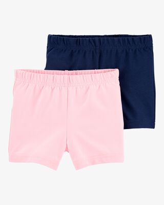 Product image 1 of Toddler 2-Pack Pink & Navy Shorts