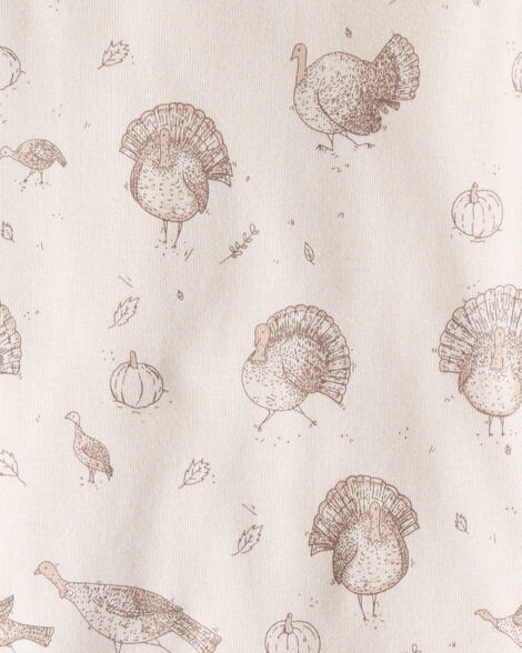 Product image 3 of Kid Organic Cotton Pajamas in Turkey Gobbler Print