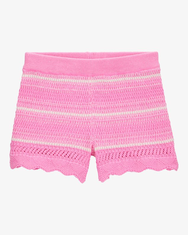 Product image 1 of Toddler Striped Crotchet Knit Shorts - Pink
