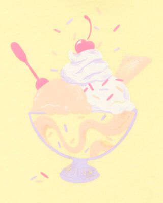 Product image 2 of Toddler Ice Cream Sundae Short-Sleeve Graphic Tee - Yellow